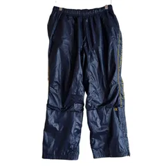 ZM1693 Champion チャンピオン ナイロンパンツ ウインドパンツ ネイビー ロゴ刺繍 メンズ Oサイズ