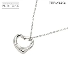 ティファニー TIFFANY&Co. オープンハート 幅11mm ネックレス 40cm Pt プラチナ Necklace 90304338
