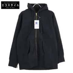 Champion チャンピオン C5-A102 25FW ﾌﾞﾗｯｸ ﾘﾊﾞｰｽｳｨｰﾌﾞ ｼﾞｯﾌﾟﾌｰﾃﾞｯﾄﾞｽｳｪｯﾄｼｬﾂ XL