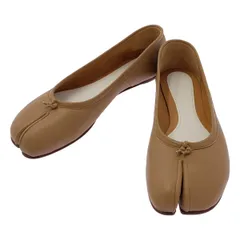 【美品】  Maison Margiela / メゾンマルジェラ | Tabi タビ レザー フラット バレエシューズ | 36 | ベージュ | レディース