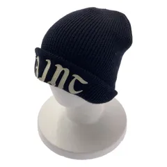 【美品】  SAINT MICHAEL  Mxxxxxx / セントマイケル | SAINT KNIT CAP ロゴ ニット キャップ ビーニー | OS | ブラック | メンズ