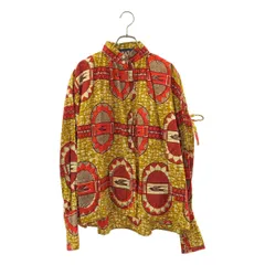 【美品】  AYAYA / アヤヤ | コットン アフリカンプリント ハイネック ブラウス | 38 | マルチカラー | レディース