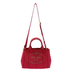 PRADA / プラダ | B2439G ミニカナパ 2Way ロゴプリント キャンバス ショルダー トートバッグ | ピンク | レディース