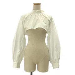 noir kei ninomiya / ノワールケイニノミヤ | 2020SS | コットン 変形 ギャザー ハイネック シャツ ブラウス | S | ホワイト | レディース