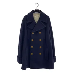 Vivienne Westwood / ヴィヴィアンウエストウッド | 旧ロゴ ウールメルトン オーブロゴボタン ピーコート | 48 | ネイビー | メンズ