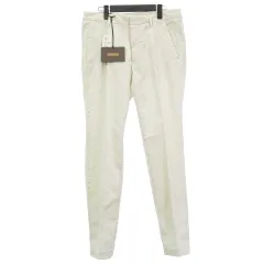 ブローシップ BRO SHIP タグ付き テーパードパンツ チノ スラックス イタリア製 白 ホワイト 50 約L ■GH