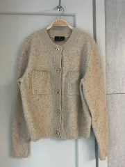 価格固定) The HANDSOME LANVIN COLLECTION LANVIN グリッター ブロック ニット カーディガン ベージュ