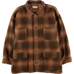 古着 FREE COUNTRY オンブレチェック 中綿入り ウールハンティングジャケット メンズXL相当 ヴィンテージ/evb032831