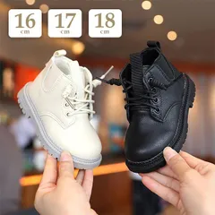16 17 18 cm 〔 レースアップショートブーツ 〕レースアップ 編み上げ ショートブーツ キッズ スニーカー 子供 ベビー 靴 シューズ 女の子 ギフト プレゼント 春 夏 秋 冬 卒園式 入学式 七五三 ホワイト アイボリー ブラック 白 黒
