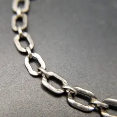 オーバル クリップチェーン 925 シルバー ヴィンテージ ブレスレット 銀 レトロ 華奢 重ね付け ユニセックス Y25-L