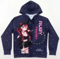 【中古】アウターウェア ルビイ フルグラフィックパーカー ブラック Lサイズ 「ジュエリー・ハーツ・アカデミア」 きゃべつそふとCafeにぃてんごかいめグッズ