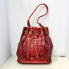 GRES PARIS パイソン 蛇革 巾着 トートバッグ　ボルドー系　Y2K GRES PARIS パイソン 蛇革 巾着 トートバッグ ボルドー系 Y2K - メルカリ