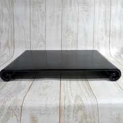 (ふじ印16号)唐木紫檀　花台　巻き足　本漆塗り　茶道具　盆栽台　ビンテージ品 ふじ印16号)唐木紫檀 花台 巻き足 本漆塗り 茶道具 盆栽台 ビンテージ