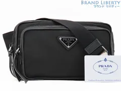 【未使用】プラダ　ポーチ　ブラック　MV28 ナイロン　サフィアーノレザー ブラック サフィアーノレザー ポーチ | PRADA