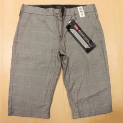 )195★ 未使用品 ★ EDWIN エドウィン ハーフパンツ K80300 グレー系 チェック柄 ストレッチ S