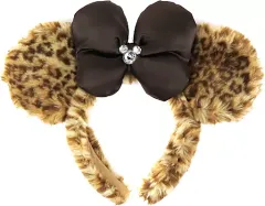 【中古】アクセサリー(非金属) ミニーマウス(ヒョウ柄/リボン茶色) カチューシャ 「ディズニー」 東京ディズニーリゾート限定