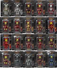 【中古】トレーディングフィギュア 全20種セット BE＠RBRICK-ベアブリック- 「Happyくじ BE＠RBRICK MARVEL Infinity SAGA 『IRON MAN』」 ベアブリック賞
