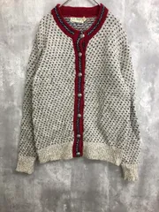 L.L.Bean エルエルビーン USA製 総柄 カーディガン sizeS/グレー ◆■◎レディース