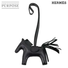 新品同様 エルメス HERMES ソーブラック ロデオ PM バッグチャーム アニューミロ U刻印 Rodeo 90305445