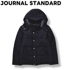 【定番】 ジャーナルスタンダード JOURNAL STANDARD フーデット ウール キルティング ダウン ジャケット パーカー ジャンパー 総裏地 M ネイビー セレクト カジュアル ウェア シティールック メンズ