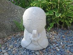 おかえり石柱 ケロちゃん 手作り 御影石 玄関先セット品 - メルカリ