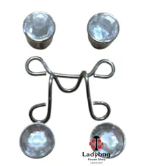 ウエストバックル　スカート　パンツ　ウエストアジャスター　簡単サイズ調整　はさむだけ　ラインストーン　2個セット