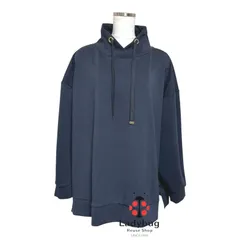 しまむら Presenter 　トレーナー　 ダンボールニット ハイネック　紺 ネイビー 無地 4L 17号 レディース大きいサイズ