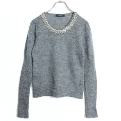 インゲボルグ★ビジューが煌めく♪ パフ袖風ニットソー サイズ3(9号）グレー系 z16944