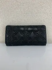 ☆2 ヴィヴィアンウエストウッド エンボス加工オーブ柄レザーロングウォレット black【財布】【1】