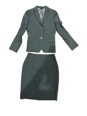 【一点商品】Brooks Brothers ブルックスブラザーズ セットアップ スカート  グレー ストライプ レディース 2サイズ D7