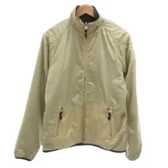 フィラ FILA リバーシブルブルゾン ジャケット フリース ロゴ L ベージュ 緑 グリーン /JS