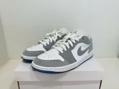 W285 ジョーダン 1 ロー 白 ウルフ グレー