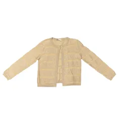 ☆EM1281 MaxMara マックスマーラ ニットカーディガン ボーダー ベージュ