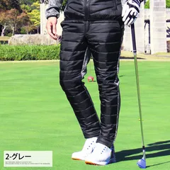 ゴルフパンツ ゴルフウェア メンズ 中綿パンツ 暖か裏起毛フリース ジョガーパンツ イージーパンツ 秋冬 スウェット ジャージ ボトムス bt107 2-グレー