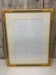 E【保管品】額縁 木製フレーム ヴィンテージ アンティーク 芸術 アート 壁掛け 金縁 グリーン おしゃれ