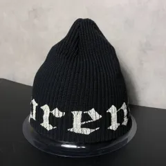 PQ034◇Supreme : 25ss Old English Printed Beanie◇黒 シュプリーム オールドイングリッシュ プリンテッドビーニー ニットキャップ