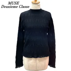 MUSE ミューズ Deuxieme Classe ドゥーズィエムクラス SHEERRING ハイネック プルオーバー BLK/黒のサムネイル