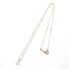 【三重本店】 中古 4℃ | ヨンドシー K10ピンクゴールド ネックレス しずくモチーフ カラー：ピンクゴールド×ホワイト系 【136】