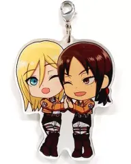 【中古】キーホルダー・マスコット(キャラクター) クリスタ＆ユミル アクリルプレートチャーム 「一番くじ 進撃の巨人～自由への進撃～」 L賞