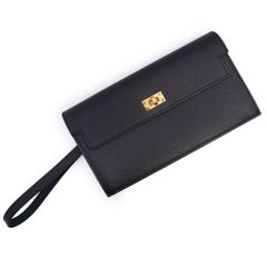 HERMES】新品！ケリー ポケット ロング 長財布 Blue Nuit - メルカリ