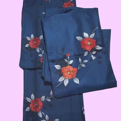 オープニングセール！リサイクル着物　牡丹柄ウールアンサンブル