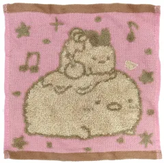 【中古】タオル・手ぬぐい とんかつ/フチ：ブラウン ドーナツ型タオル 「一番くじ すみっコぐらし～すみっコのスイーツタイム～」 F賞