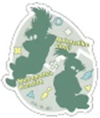 【中古】シール・ステッカー 七松小平太＆中在家長次 「忍たま乱太郎 トラベルステッカーコレクション」