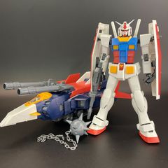 Used Gundam Model Kits (Many Scratches) - MG 1/100 G-Fighter (Operation V Model for Gundam Ver. 2.0) and MG RX-78-2 Gundam Ver. 2.0, Two-Piece Set, Complete, Assembled, Item Number: 1767