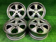 中古アルミ18x8.0ハイペリオンディッシュPCD114.3 4本セット - メルカリ