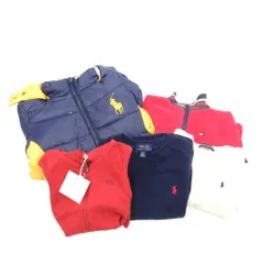 ポロ バイ ラルフローレン Polo by Ralph Lauren トミーヒルフィガー 5点セット ジャケット ベスト カーディガン カットソー 3 4 90 赤 レッド 紺 ネイビー 白 ホワイト /AE