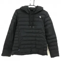 パーリーゲイツ フード付き中綿ブルゾン 黒×白 ロゴプリント パーカー レディース 1(M) ゴルフウェア PEARLY GATES