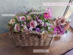 ジニア バスケットアレンジメント アンティークカラー 寄せ植え - メルカリ