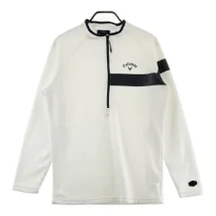 サイズ：LL CALLAWAY キャロウェイ  裏起毛 ハーフジップ長袖Tシャツ  ホワイト系 [240101590797] ゴルフウェア メンズ ストスト