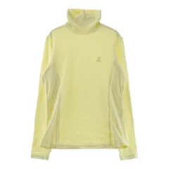 サイズ：38 LANVIN SPORT ランバン スポール  タートルネック 長袖Tシャツ ボーダー柄 イエロー系 [240101594298] ゴルフウェア レディース ストスト